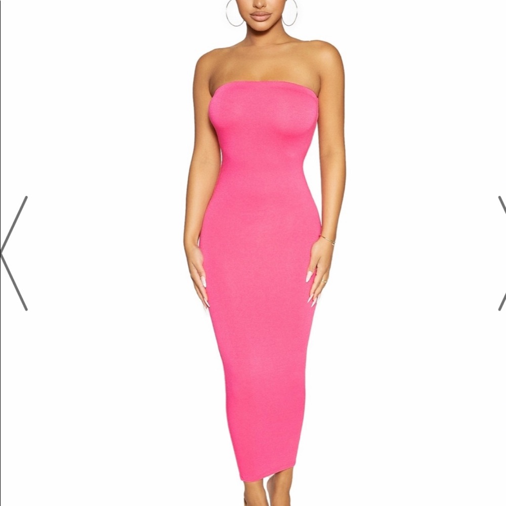 Pink tube dress